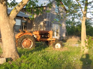My great Uncle Fritz's tractor, which remains on the old homestead in Texas. 